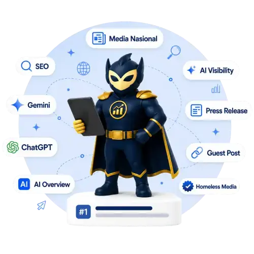 Maskot Omni Authority dengan layanan media dan blogger placement